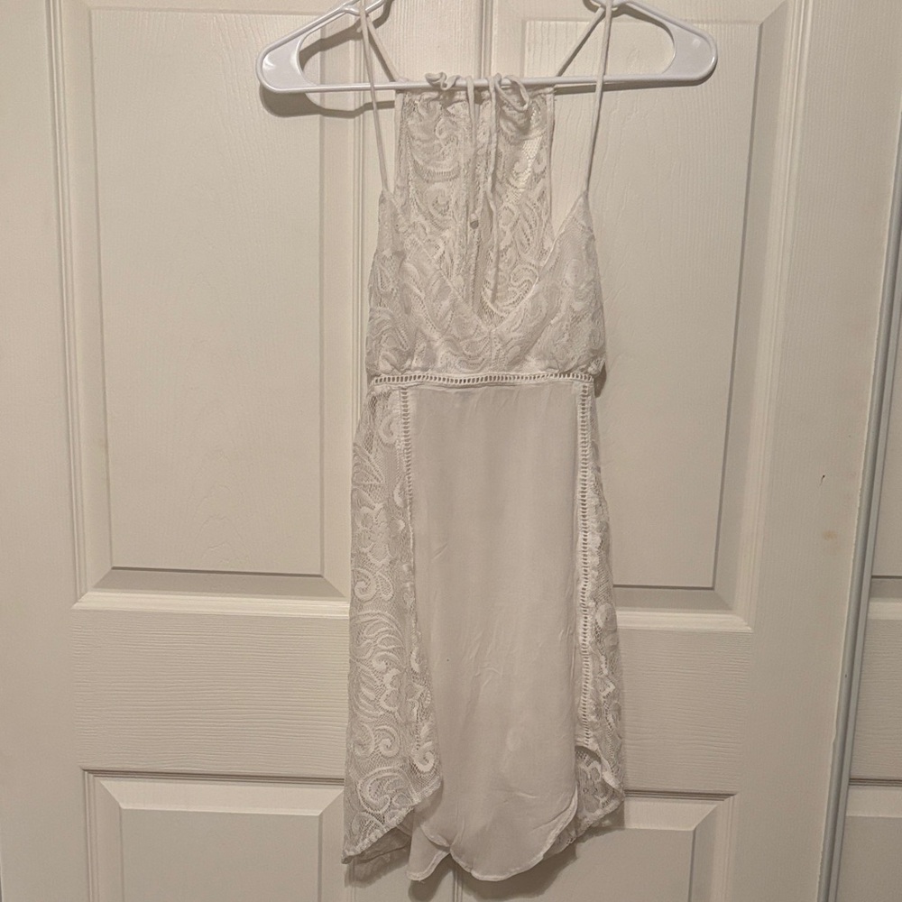 Elegant White Lace Chemise